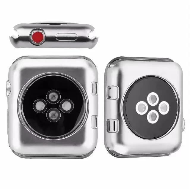 clear 38 мм 42 мм резиновый для Apple Watch Series 1 2 3 ТПУ устойчивый к царапинам гибкий мягкий чехол тонкий защитный бампер чехол iWatch - Цвет ремешка: clear