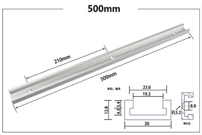 Aluminium alloy T-tracks Slot Miter Track And Miter Bar Slider Table Saw Miter Gauge Rod Woodworking Tools DIY