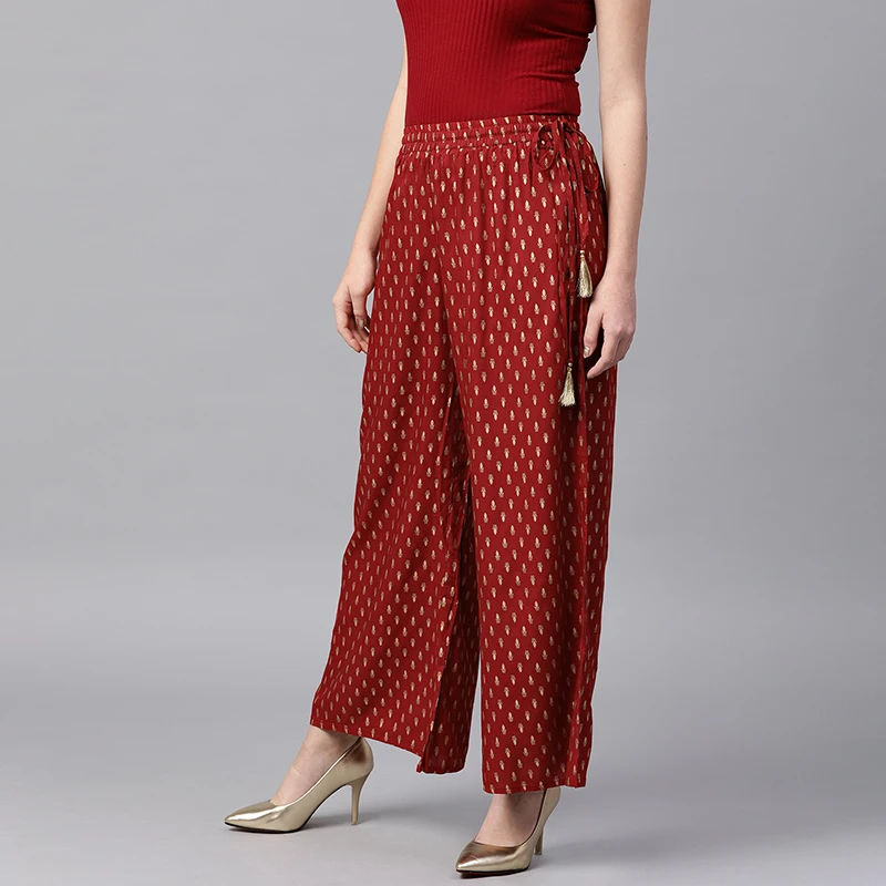 Брюки женские из хлопка с широкими штанинами на весну/лето | Тематическая одежда