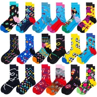 colorful cotton mens socks funny harajuku graphic socks for christmas gift