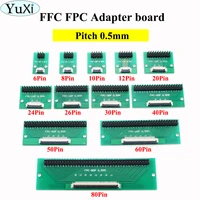 yuxi fpcffc flat cable transfer plate is directly inserted diy 0 5 mm spacing connector 6 8 10 12 20 24 26 30 40 50 60 80 pin