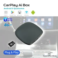 applepie mini wireless carplay car ai box android 9 qualcomm 464g plug and play 4g lte youtube netfix for benz audi nissan toyo