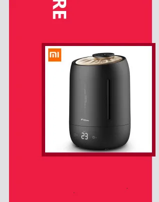 Xiaomi Deerma бытовой 5L увлажнитель воздуха очиститель воздуха туман производитель синхронизации с интеллектуальным сенсорным экраном Регулируемое количество тумана