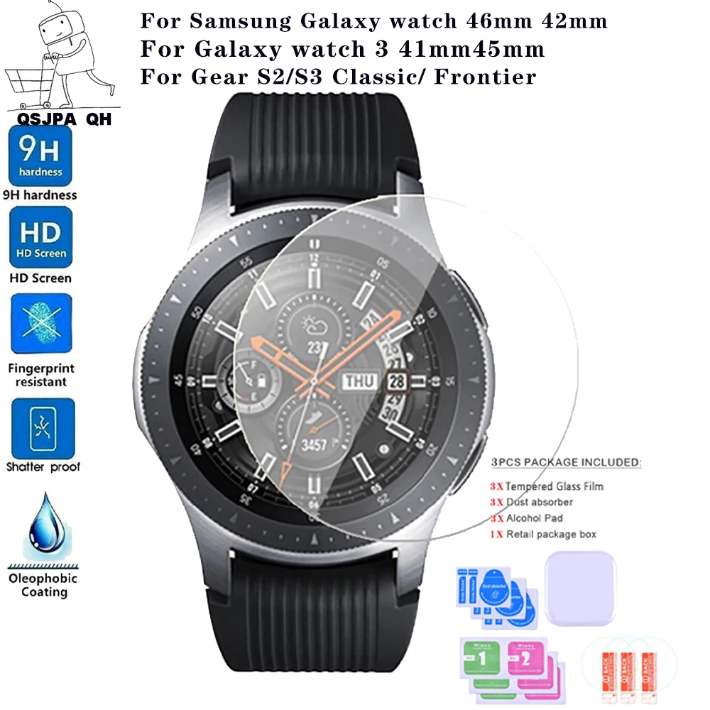 Закаленное стекло для Galaxy Watch 46 мм 42 3 41/45 Защитная пленка Samsung Gear S3 Classic Frontier|Защита