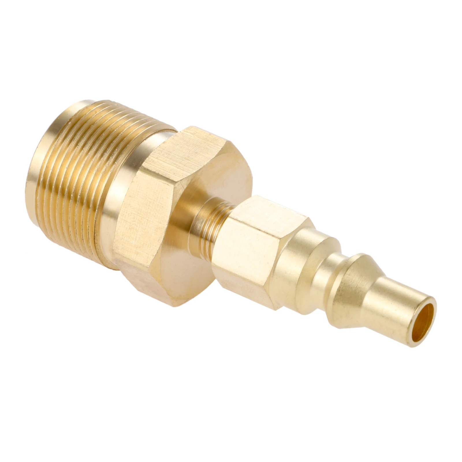 

1/4" Quick Connect Disconnect Plug with 1lb Bottle Tank Thread Propane Adapter for Portable Camper Grill Hook Up RV Trailer