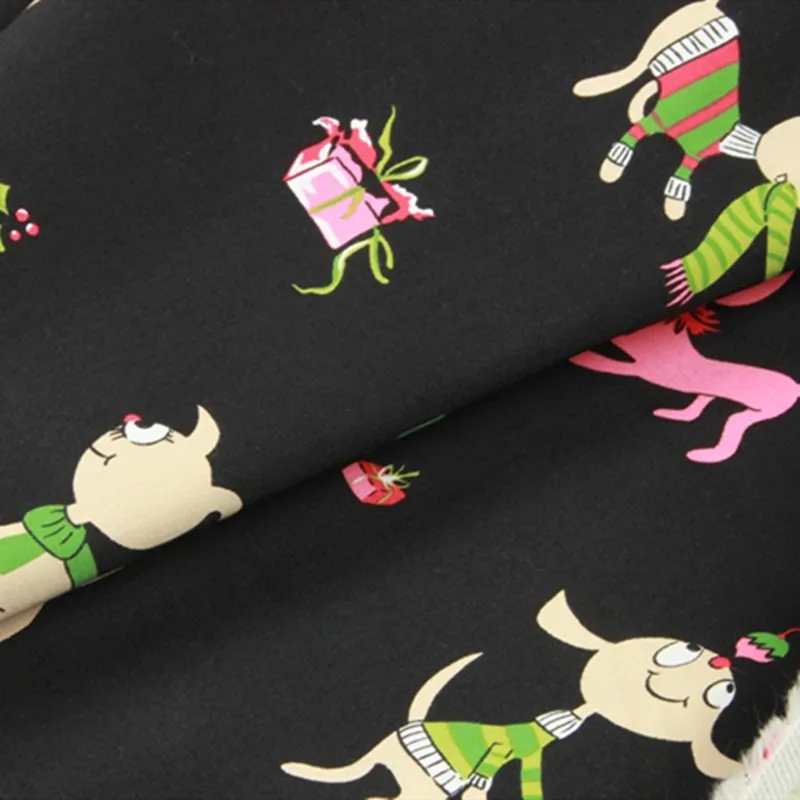 Половина метра 100% хлопок мультфильм собака печать парча ткань ручной работы DIY