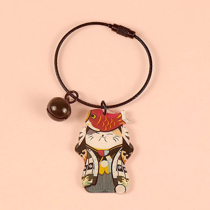 

Fashion Good Fortune Cat Cute Cartoon Cat Pendant Key Rings Kitten Cat Key Chain Shake Head Car Bag Keychains Charm Car Gift Hot