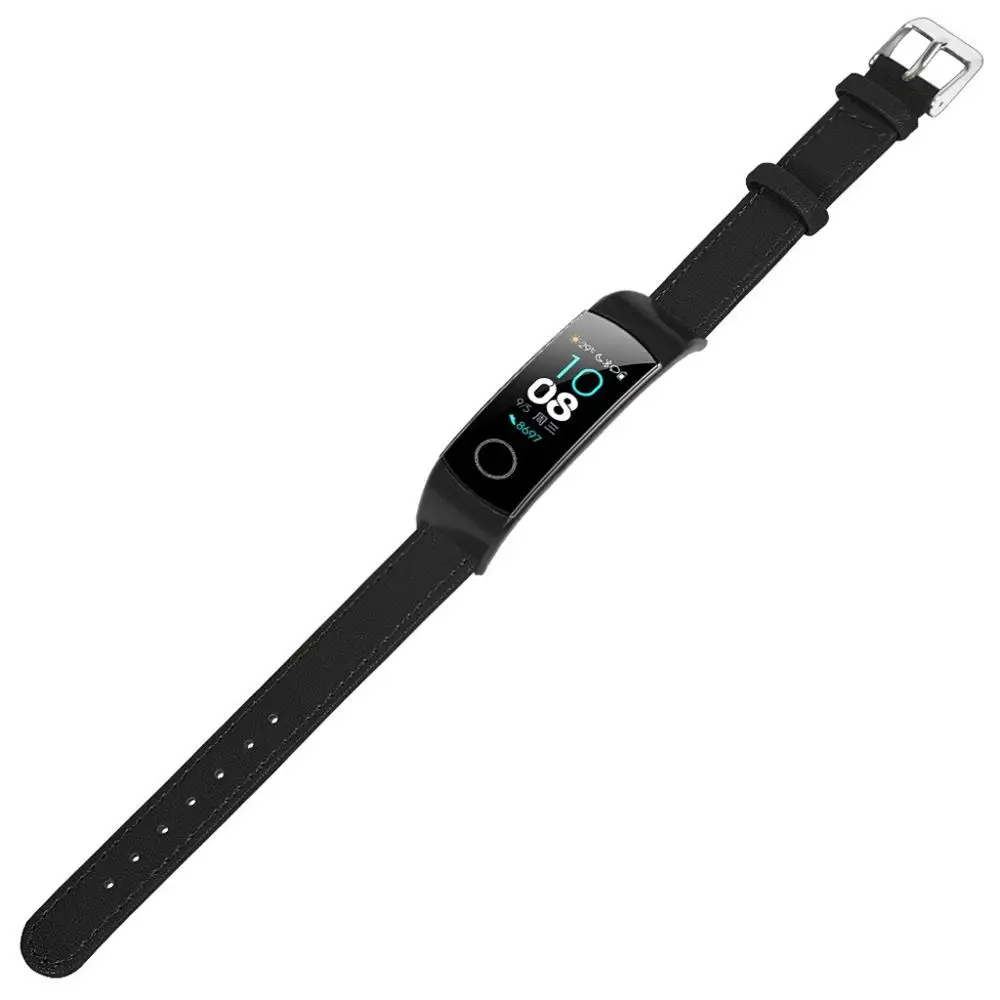 A Замена волоконно-кожаных часов Ремешок Браслет для huawei Honor Band 5/4 унисекс тонкий ремешок 10 стилей роскошный модный подарок - Цвет ремешка: A