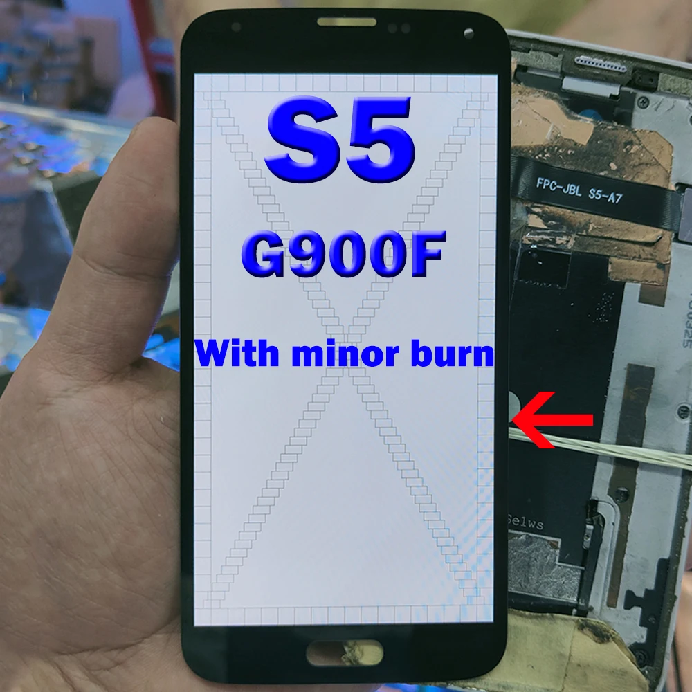 Оригинальный Небольшой коричневый ЖК-дисплей для замены SAMSUNG Galaxy S5 G900 G900F G900P