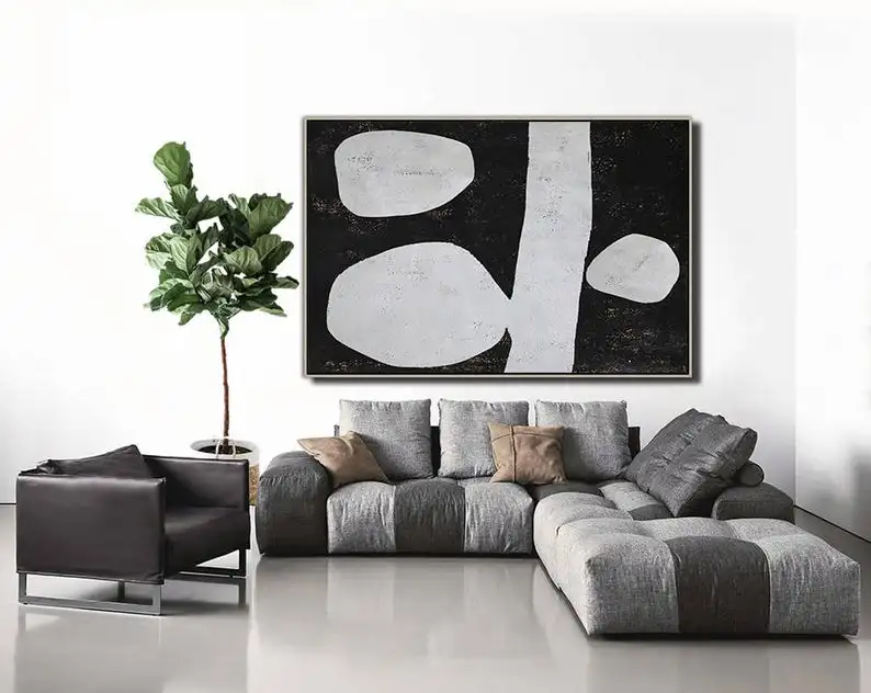 

Large Wall Art Painting Canvas Art Black And White Wall Art Living Room Painting Minimal Art For Modern Home Art Home Decor