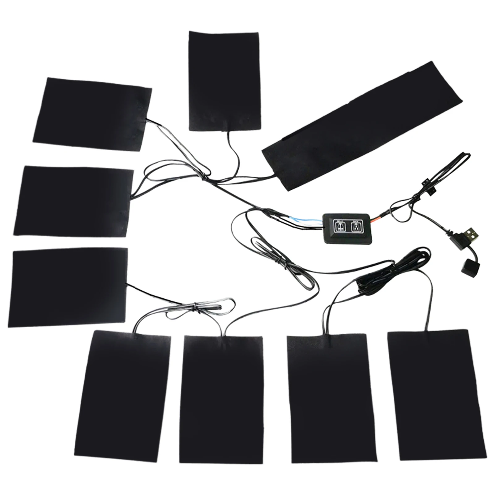 

1 Set Jacket Heating Sheet USB Heated Jacket Heating Pad Outdoor Themal Warm Winter Heating Vest Pads For DIY Heated Clothing