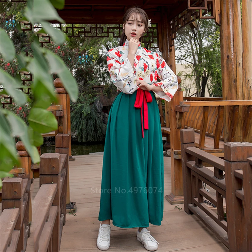 Женское платье кимоно в японском стиле Sakura винтажное с цветочным принтом