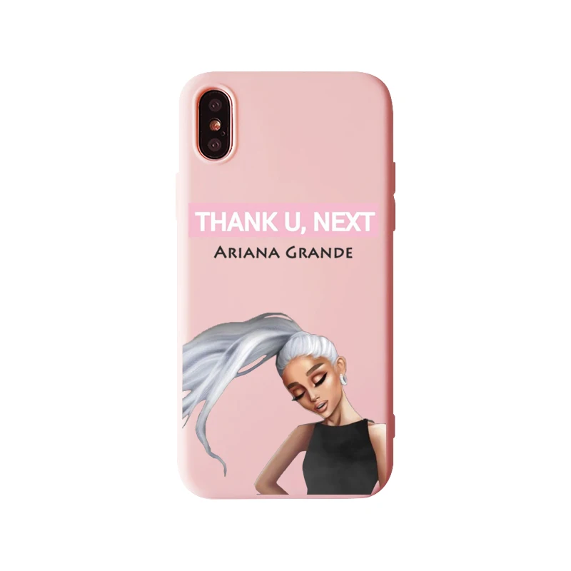 Ariana Grande God-женский розовый чехол для телефона iPhone XR XS Max 8 7 6s 6 Plus God-женский черный мягкий силиконовый розовый чехол - Цвет: TPU