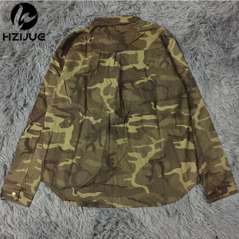 HZIJUE 2018 модная одежда с длинными рукавами chaqueta militar пальто Для женщин зеленые