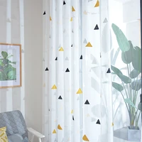 modern geometric tulle window curtains for living room sheer curtains for childrens bedroom voile curtain drapes blind decor