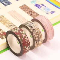 wide 15mm retro postmark decorative adhesive tape flower masking washi tape diy scrapbooking sticker label japanese stationery