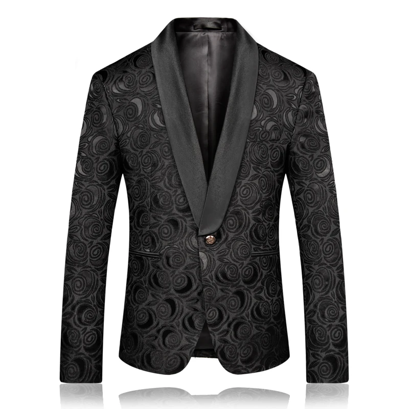 

Men Blazer Brand Great Designers Single Button Party Costume Prom Wedding Groom Singer Dancing Dress Gentleman Outerwear 8660