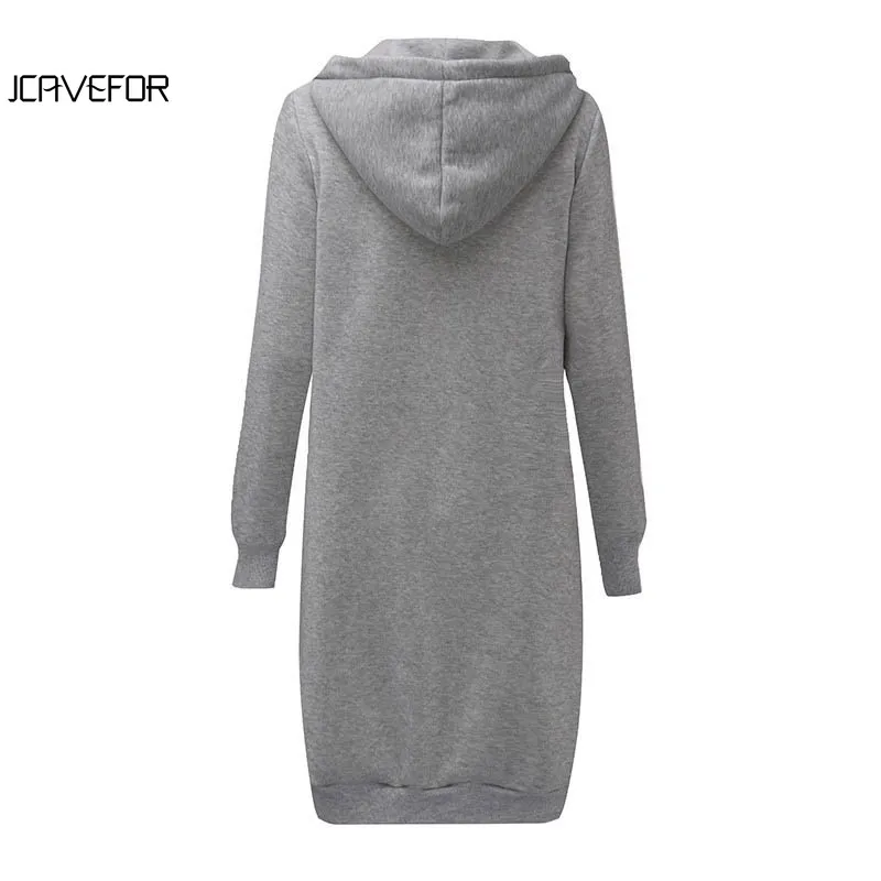 Осенне-зимняя повседневная женская куртка длинное пальто с капюшоном женский