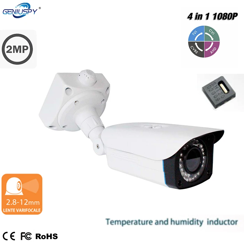 Smart 4 In1 AHD TVI CVI CVBS Температура влажности Моторизованный объектив 2 8 12 мм 4X