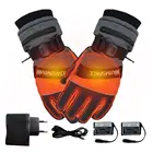 Зимние лыжные рабочие USB перчатки для рук теплые перчатки с электрическим подогревом с аккумулятором 4000 мАч велосипедные Мотоциклетные Перчатки