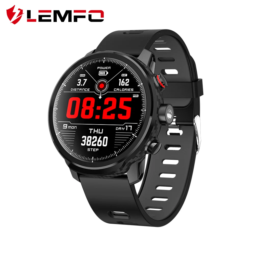 LEMFO L5 умные часы мужские полный сенсорный экран светодиодный светильник IP68