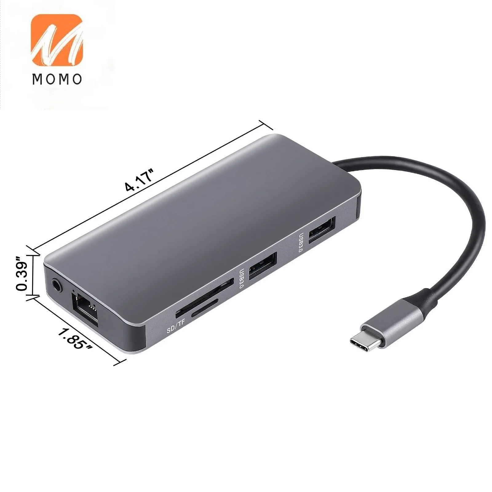 

Лидер продаж, 9 в 1 usb c адаптер концентратор с 4k портом Pd, зарядка Rj45, разные порты usb c концентратор