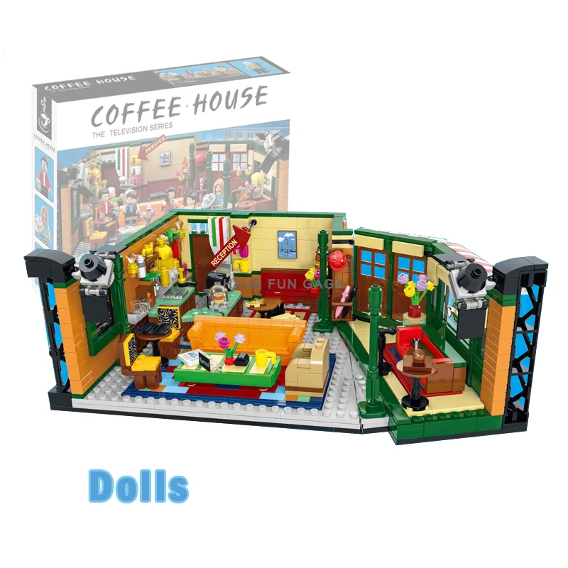 

In Stock New Classic TV Series American Drama Friends Central Perk Cafe Model Building Blocks Figures Brick 21319 Toy Gift Kid