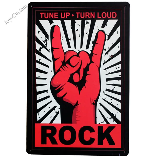 ROCK TUNE UP Поворотная нагрузка металлический девиз знак Ретро музыка декоративная