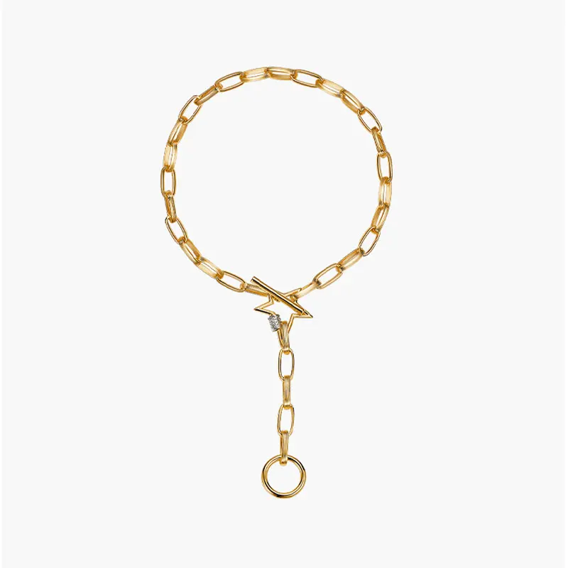 

Ladies Retro PENTAGRAM NECKLACE Women Hip Hop Fashion Sweater Chain Long New Clavicle Girls Chain Jewelry Temperament