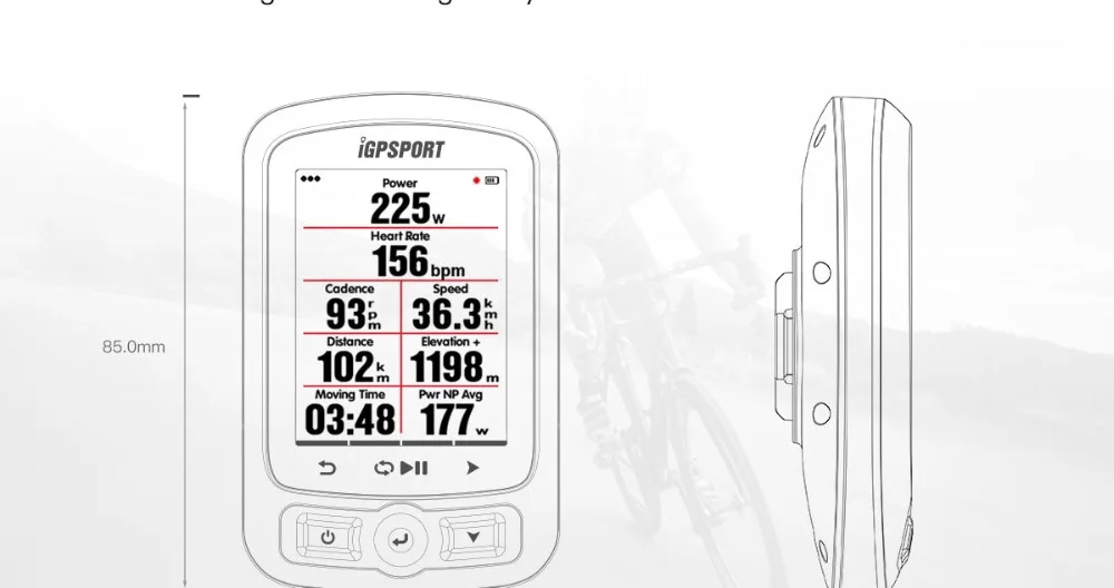 I gps порт iGS618 gps Велосипедный компьютер Спидометр IPX7 с аксессуарами