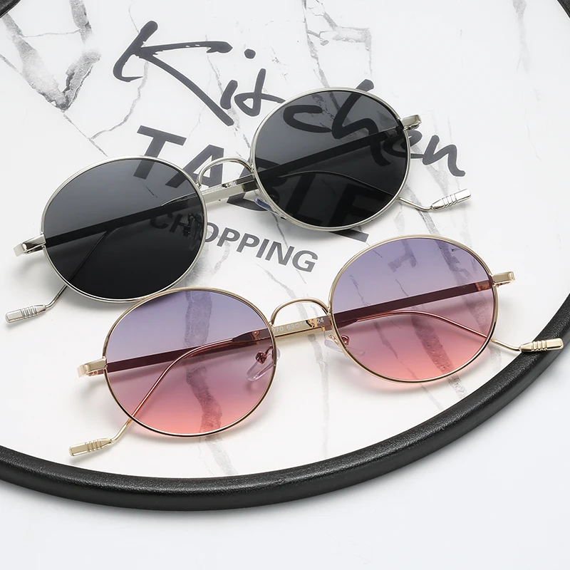 

Fashion Brand Design Round Sunglasses Women Men Metal Luxury Sun Glasses Vintage UV400 Sunglass Eyewear Shades Oculos de sol