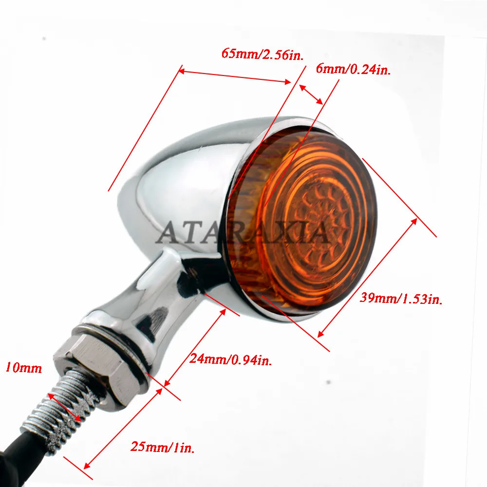 Universal Motorcycle Mini Bullet LED Turn Signal Light Blinker Indicator Lamp For Harley Cafe Racer Kawasaki Suzuki Honda Yamaha |