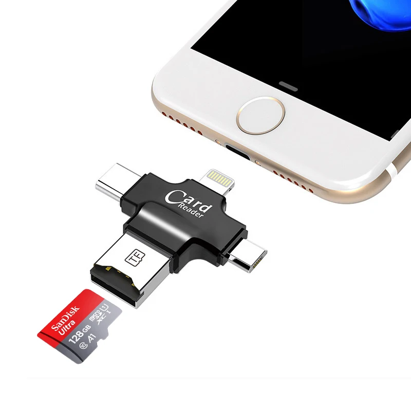 Флеш накопитель sandisk 4 в 1 флеш USB OTG 32 Гб 64 ГБ для iPhone 5/6/6/5c/Plus/7/ipad 16 Гб|USB