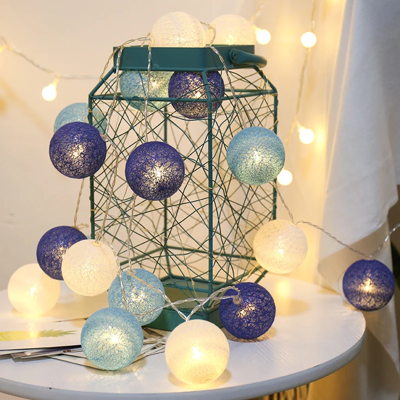 Hanukkah светодиодный светильник-цепочка с хлопковыми шариками, гирлянда для фото, уличный светильник, декор для патио, для отдыха, гостиной, кухни, нового года