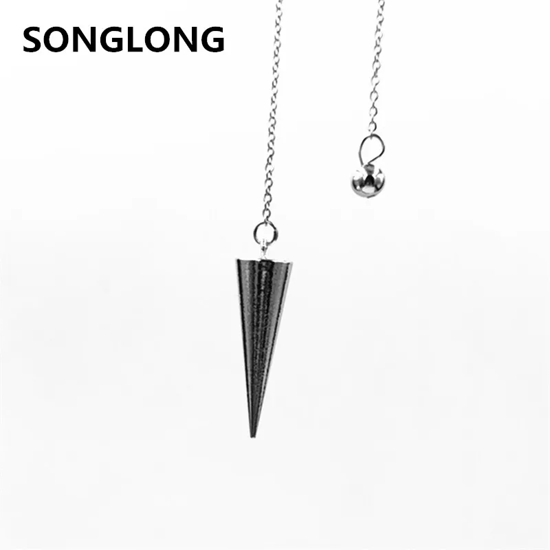 pendulums for dowsing pendule de reiki pendant Healing Pyramid spiritual pendulum for dowsing Copper meatl Charms Chakra Amulet - Окраска металла: 3.4cm chrom