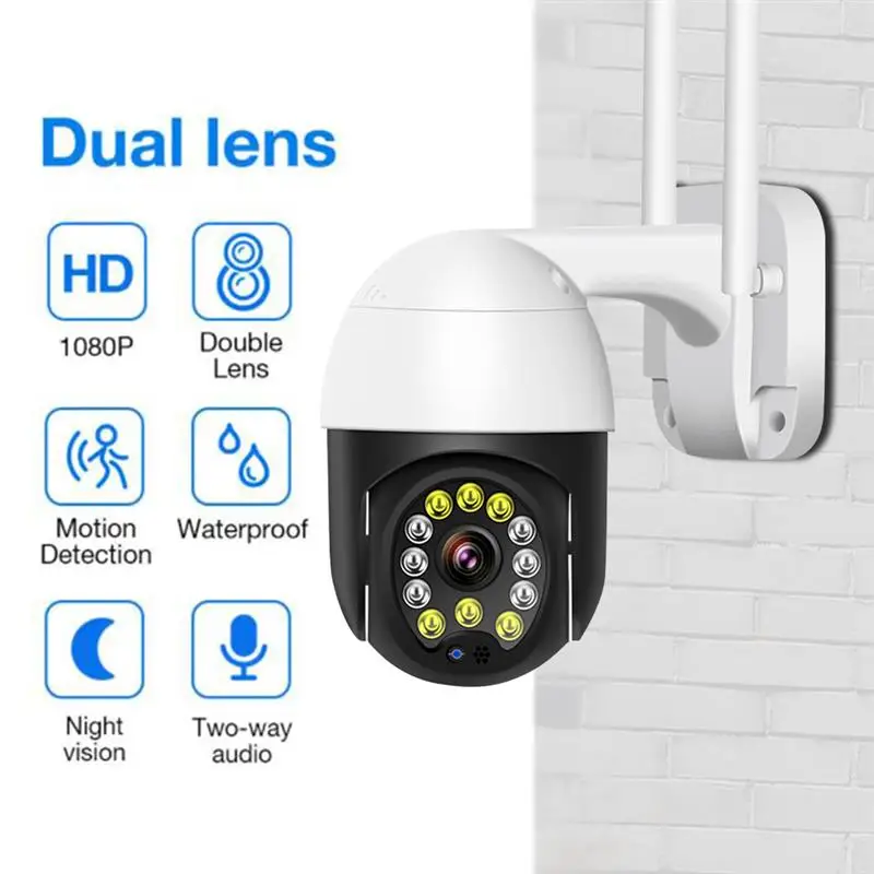 

1080 PTZ IP Camera Wifi Outdoor Auto Track Mobile Control Speed Surveillance Dome Camcorder Wireless Zoom CCTV Security Home Cam