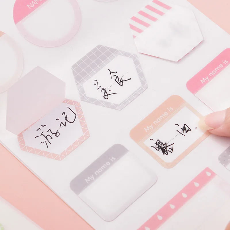 

6Packs x 1Sheet Cute Waterproof Student Name Sticker Kindergarten Children's Cup Sticker Textbook Label Office Folder Sticker