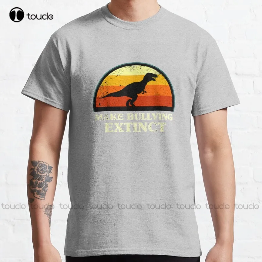 

Make Bullying Extinct - Wear Orange For Unity Day Dinosaur Classic T-Shirt Black Shirts For Men Custom Aldult Teen Unisex Xs-5Xl