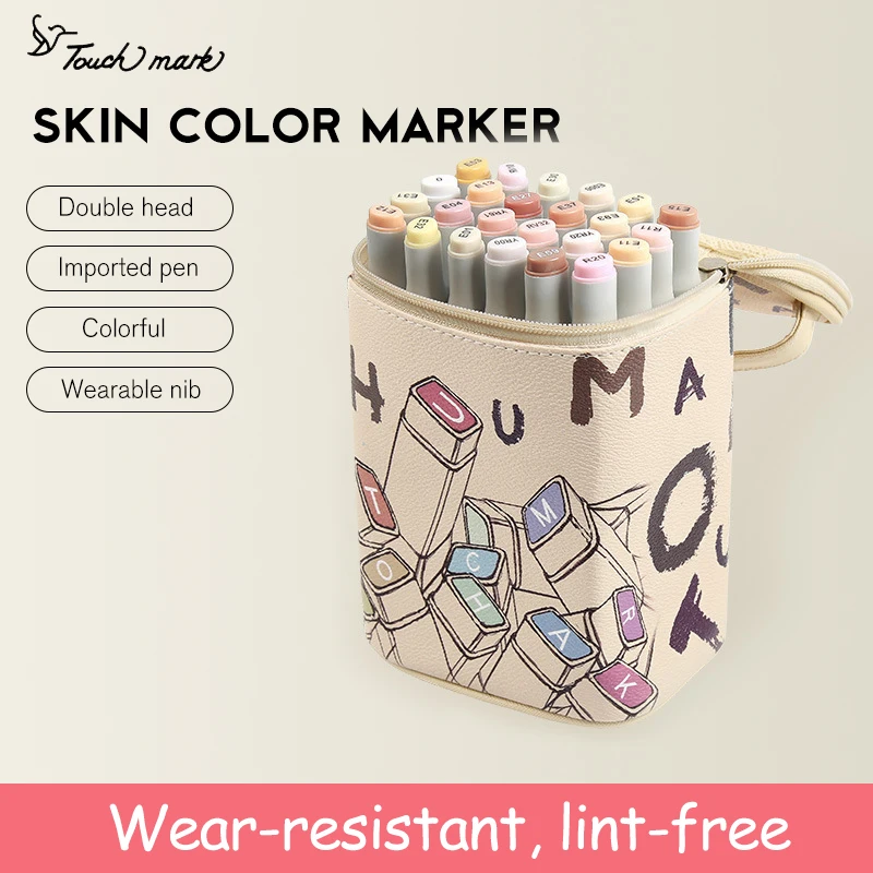 TouchMark 24 цвета искусственные маркеры для кожи художественная ручка двухсторонняя