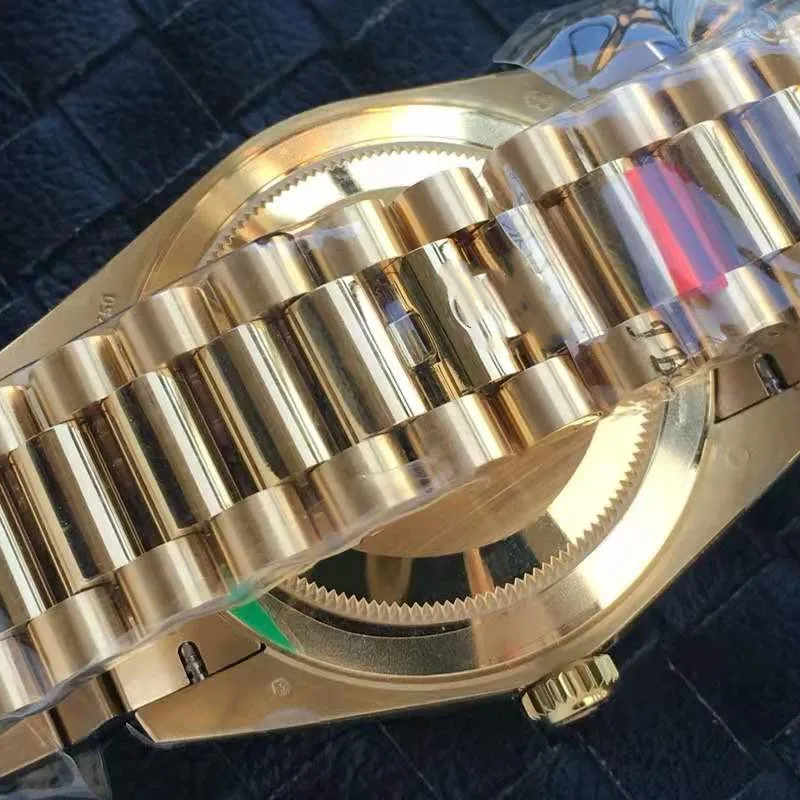 

EW factory male luxury watch 40mm daydate gold case diamonds bezel gold dial 3255 movement automatic men's watches