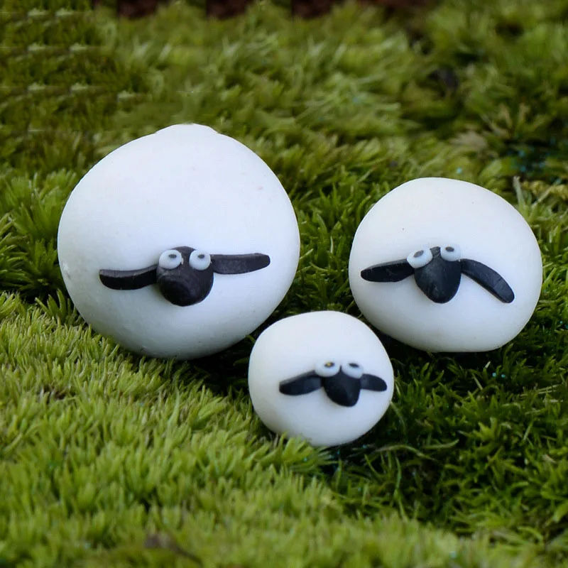 Забавные сферические овечки с длинными ушками Мультяшные куклы для торта на день