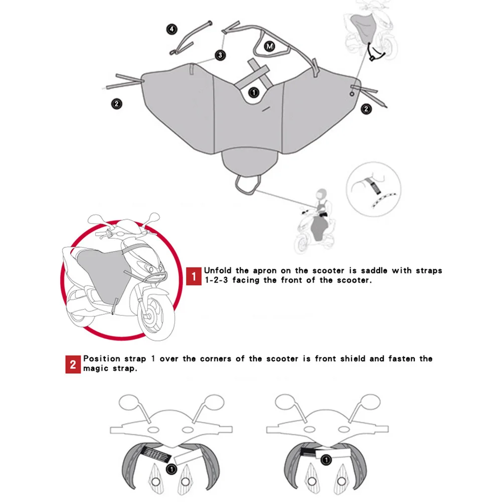 

Reflective Strip Blanket Leg Cover Universal Windproof Knee Warmer Quilt Motorcycle Black Winter Protection For Vespa GTS