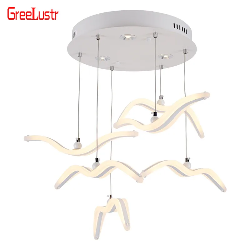 

Nordic Seagull Design Led Chandeliers For Bar/Kitchen Birds Chandelier Ceiling Acrylic Lustre Suspension Luminaire Light Fixture