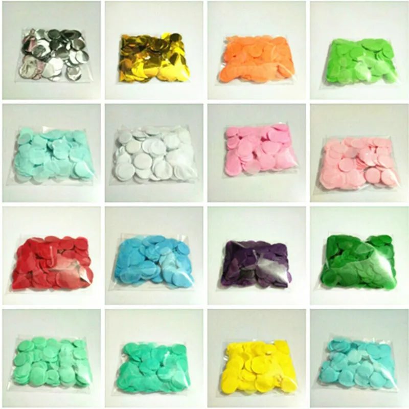 10 г в пакете 1 дюйм яркие цвета круглые бумажные салфетки конфетти разбрызгивают