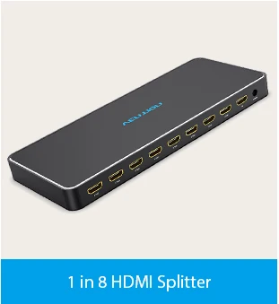 Vention HDMI сплиттер 1x2 4k 3D сплиттер HDMI переключатель адаптер 1 в 2 выход с питанием металлический тип для Xbox усилитель HDCP