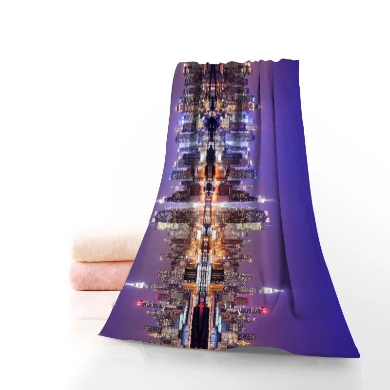 

Custom New York Fashion Bath Towel Washcloth Home Textile Travel Hand Face Towel Microfiber Bathroom Towels For Adults