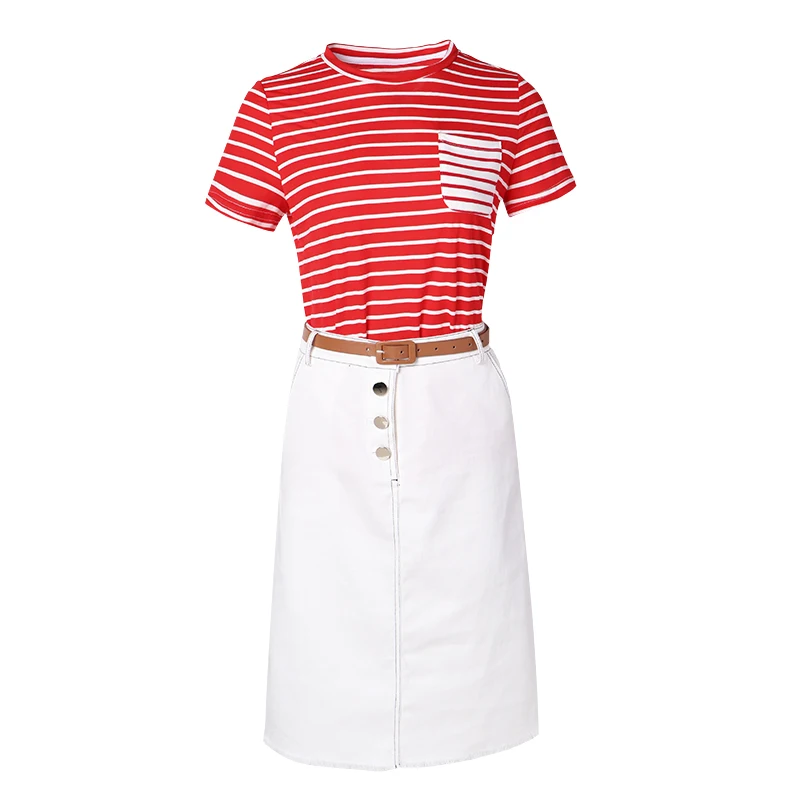 Комплект из двух предметов юбка спортивный костюм женская одежда летняя для