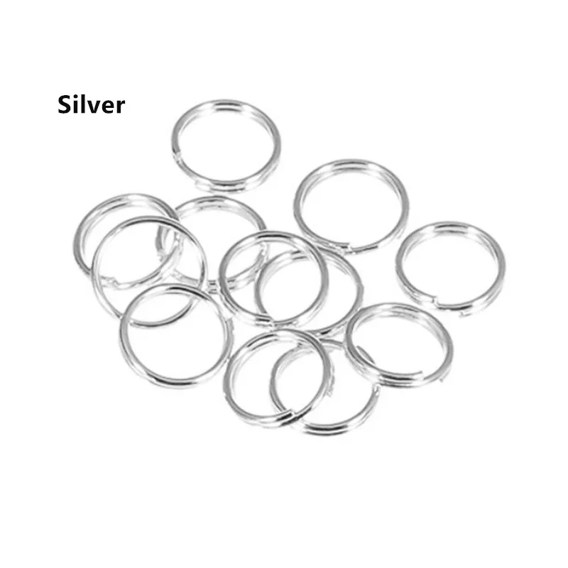 Silver plated 200pcs/lot 4 5 6 8 10mm Double Loops Jump Rings Silver Gold Color Split Rings Connectors For Jewelry Making DIY HK094 - Цвет: Silver plated