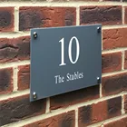 DIY Домашний номер, современный серый Домашний номер, уличное название, акриловый знак, табличкадверь