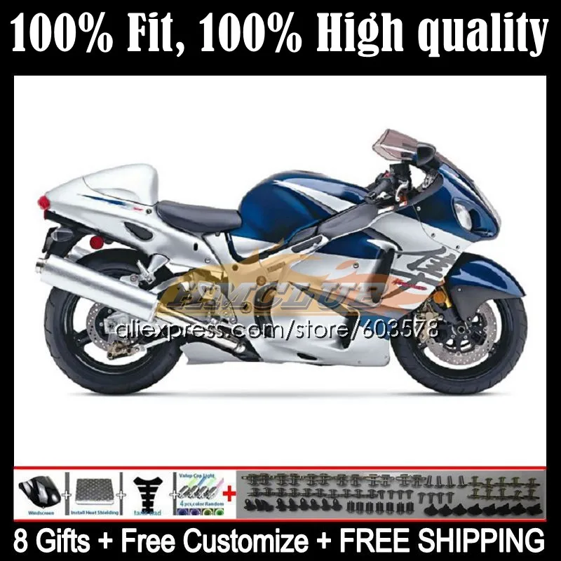 

Инъекция для SUZUKI GSXR1300 Hayabusa 1996 1997 1998 1999 2000 20CL.310, синяя Серебряная фотообтекатель CC 02 03 04 05 06 07
